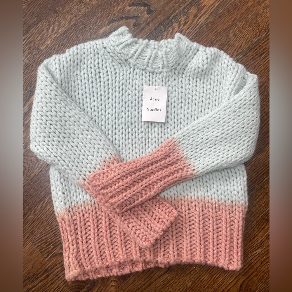 NWT Acne two toned chunky knit sweater XS